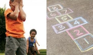 Red light and green lightRLGLand Hopscotch