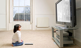 Keep a proper distance from TV
